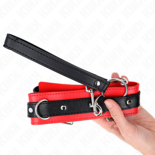 img_190877_64980d1892a8bddb65f04337285c333a_1.png KINK - COLLAR CON CORREA 65 CM MODELO BÁSICO MODELO 3 ROJO 53 X 5 CM