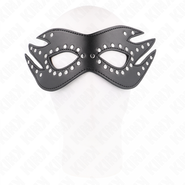 img_190925_d9538a91f851b1017d80d8e640f453b1_1.png KINK - MÁSCARA DE POLIPIEL CON REMACHES MODELO 3 26 x 9.5 CM