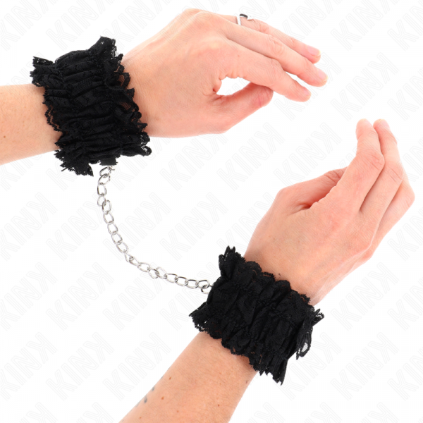 img_191362_8e1807b7a711f5fa4580111558e475b3_1.png KINK - MUÑEQUERAS ELÁSTICAS DE ENCAJE NEGRO