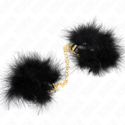 img_191371_fe12a5ce0e2540d15d63db93fbfad12e_1.png KINK - ESPOSAS DE PLUMAS NEGRO CON CADENA DORADA MODELO 2
