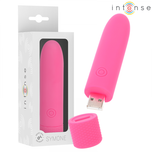 img_191669_21cf878bd3d959294ad2428cf20e86e7_1.png INTENSE - SYMONE BALA VIBRADORA RECARGABLE POR USB 8 VIBRACIONES ROSA 10 X 2.2 CM