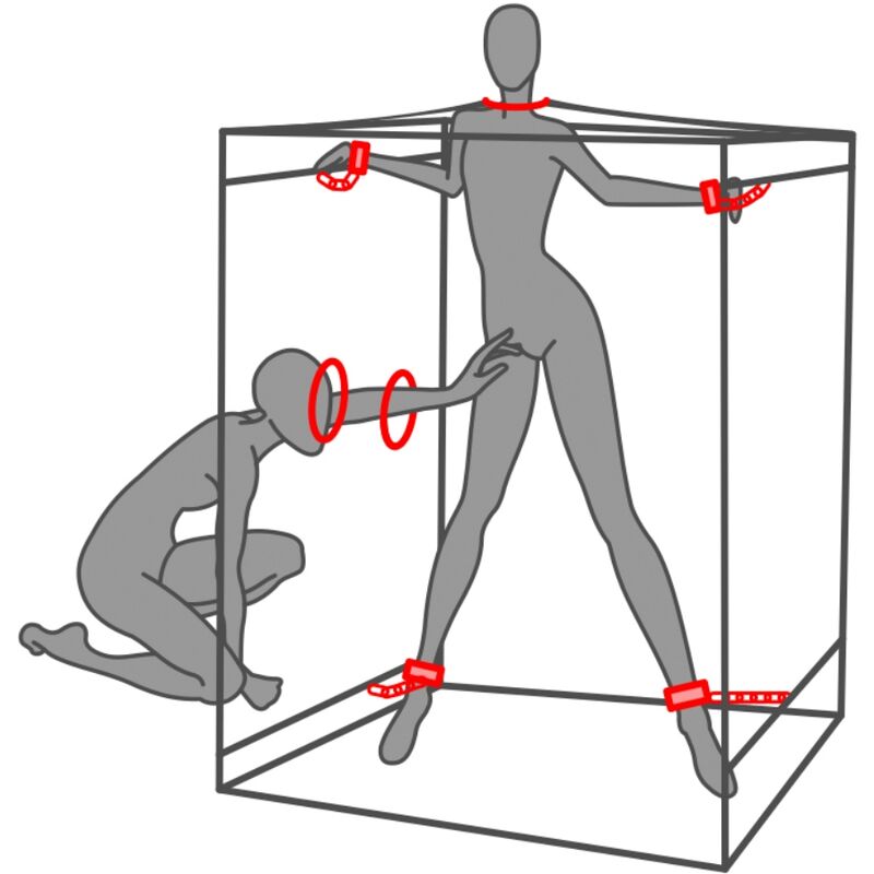 SECRET DOME - KINK CLUB CABINA SCANDALE NEGRO  ROJO