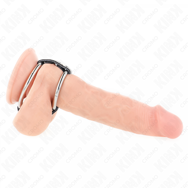 img_192893_a046ae8f7679c30e799c7ba815a00c14_1.png KINK - ANILLO PENE METAL DOBLE 3.8 CM A 5 CM CONECTADOS CON CUERO