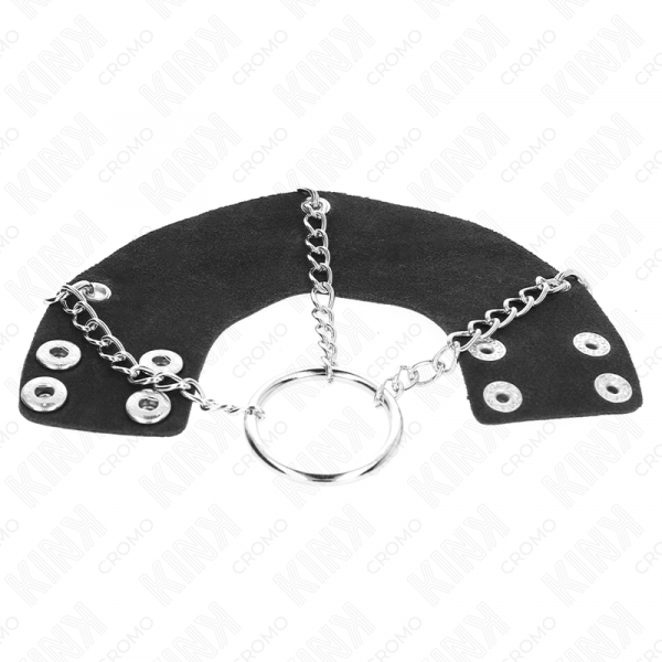 img_192918_b37fe697453e367d7ab20b670c2bae45_1.png KINK - ANILLO PENE 4 CM CADENA 7 CM METAL CON CINTURÓN CUERO