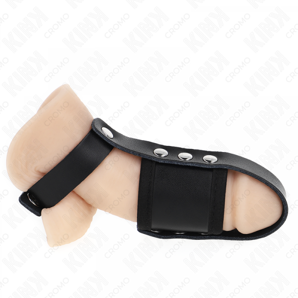 img_192926_4e92dbb2d60b26e72e841a264a26a089_1.png KINK - ANILLO JAULA PENE CUERO CON CORREA DIVISORIA DE BOLAS RECUBIERTO AJUSTABLE