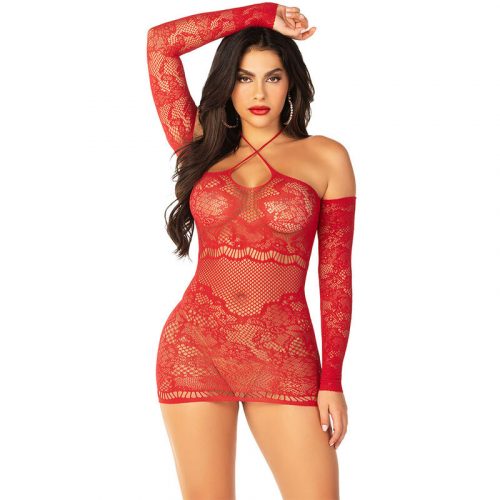img_193068_d58d1ef04208469ea9b4c45889c00f04_1.jpg LEG AVENUE - MINIVESTIDO DE REJILLA CON HOMBROS DESCUBIERTOS Y MANGA LARGA ROJO