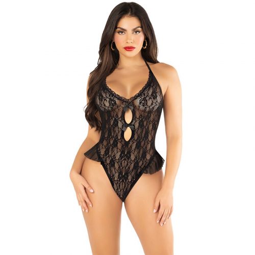 img_193365_295600c49bf29a9b452fd02fab158d07_1.jpg LEG AVENUE - BODY CON LAZOS Y VOLANTES NEGRO TALLA ÚNICA