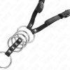 img_193403_494404e9248c73abe42bfea8069c9e89_1.png KINK - 5 ANILLOS PENE 3.8 CM A 5 CM METAL CON CINTURÓN POLIPIEL 112 CM