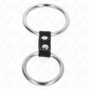 img_193430_561573033b81dd4cb660a42fa2f7b5ac_1.png KINK - ANILLO PENE DOBLE METAL 3.7 CM A 5 CM CONECTADOS POR CORREA POLIPIEL MODELO 2