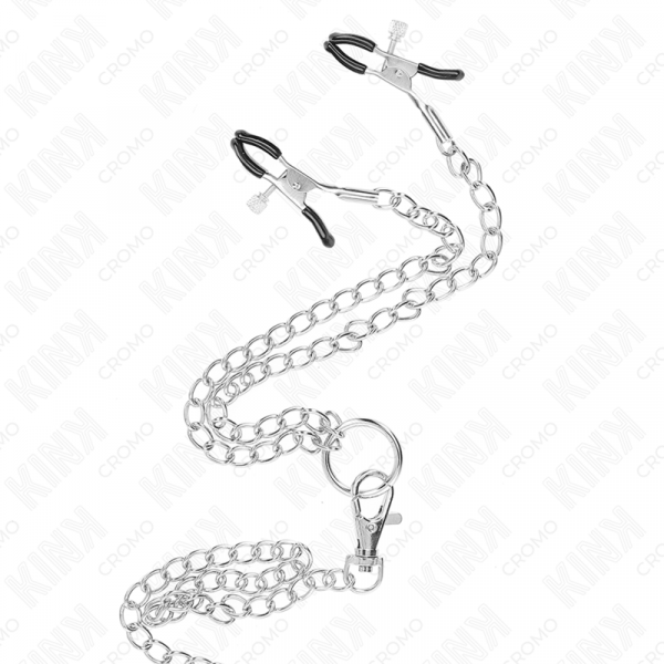 img_193462_0adda82139e7bb62c62d0263a8bb2917_1.png KINK - ANILLO PENE TRIPLE METAL CROMADO 3 CM A 4.5 CM CON CADENA METAL 26 CM Y PINZAS PARA PEZONES