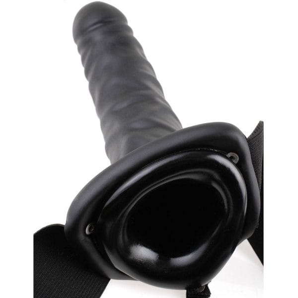 FETISH FANTASY SERIES - ARNÉS VIBRADOR HUECO 19 CM NEGRO