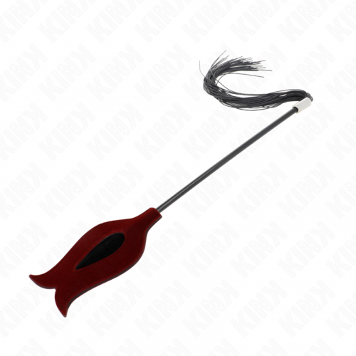 img_194127_89944de9b69ef8d24a27ef8bf9bfc3a9_1.png KINK - LÁTIGO DE BORLA DE SILICONA CON FORMA DE ROSA 45 CM