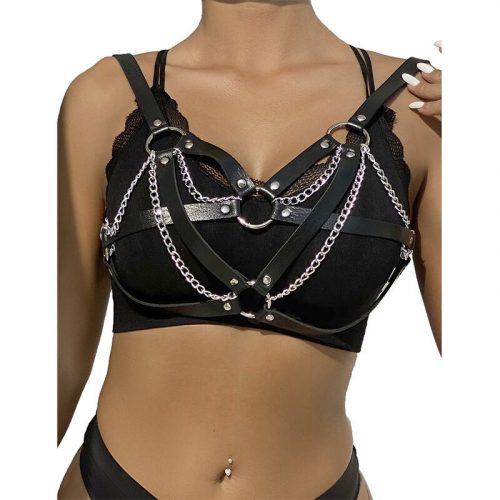 img_194240_b3f2114586806510d636bd6b93a1d82b_1.jpg SUBBLIME - 953713 CINTURÓN DE BONDAGE PUNK HEBILLA METAL NEGRO TALLA ÚNICA