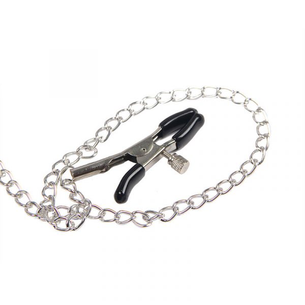 img_194241_0d8d9a59c6399a2ac0d53b0b13bc1e61_1.jpg SUBBLIME - 953720 PINZAS PARA EL PECHO CON CORREA DE CUERO BONDAGE NEGRO TALLA ÚNICA