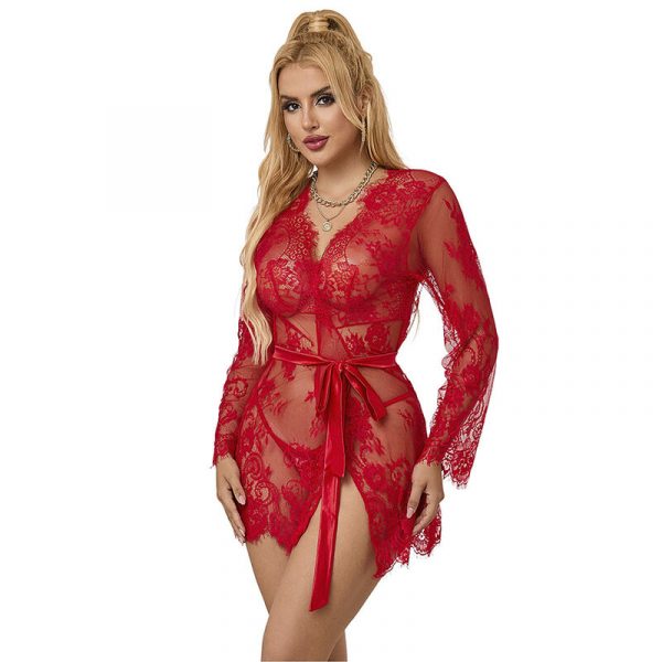 img_194306_387695950c8e13b9cb4e48f9e9a89da4_1.jpg SUBBLIME - 953775 CAMISÓN DE ENCAJE + TANGA ROJO S/M
