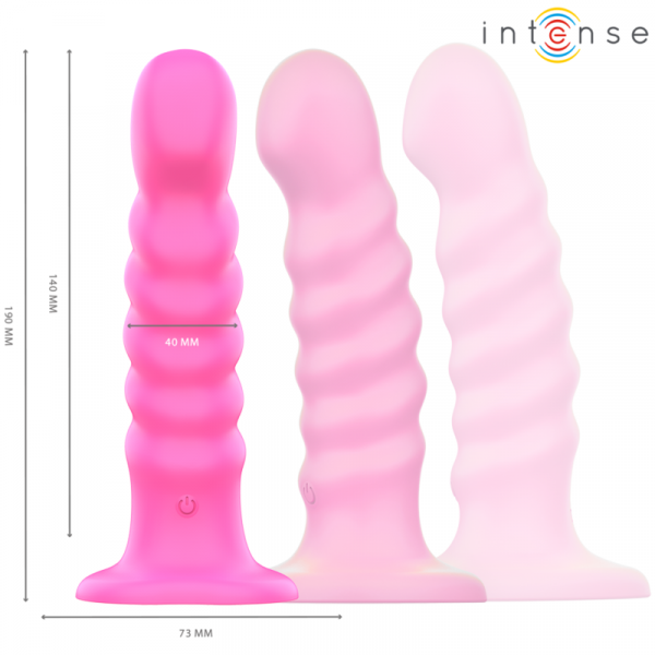 img_195456_943434012b6d78f18ecc56840a8e5df1_1.png INTENSE - CINDY VIBRADOR TALLA L DISEÑO EN ESPIRAL 10 VIBRACIONES ROSA CONTROL REMOTO