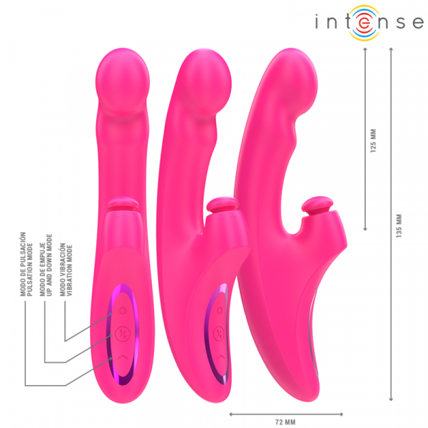 img_195636_acf1d1e6f8cf82c34aee36791c3f00a8_1.png INTENSE - EMI VIBRADOR 13,5 CM MULTIFUNCIÓN 3 EN 1 10 VIBRACIONES ROSA