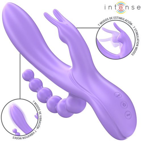 img_195642_d2d124ee65a7bc2b27dd7c2e27c096e6_1.png INTENSE - MIKO TRIPLE VIBRADOR RABBIT  ESTIMULADOR  ANAL 7 VIBRACIONES MORADO