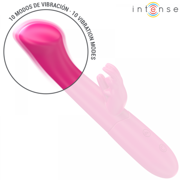 img_195667_9dde7c2344da2ec58371f350a5e060d7_1.png INTENSE - JULIETA VIBRADOR RABBIT 18,6 CM 10 VIBRACIONES ROSA