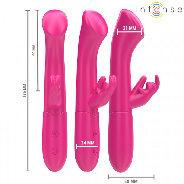 img_195671_c16b0ceb07f235539823732512719888_1.png INTENSE - JULIETA VIBRADOR RABBIT 18,6 CM 10 VIBRACIONES ROSA