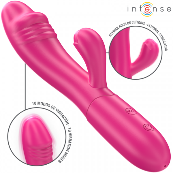 img_195681_9df4011aa3be9d5ef5c2f288e6525ca1_1.png INTENSE - IVY VIBRADOR FLEXIBLE 10 VIBRACIONES CON LENGUA ESTIMULADORA ROSA