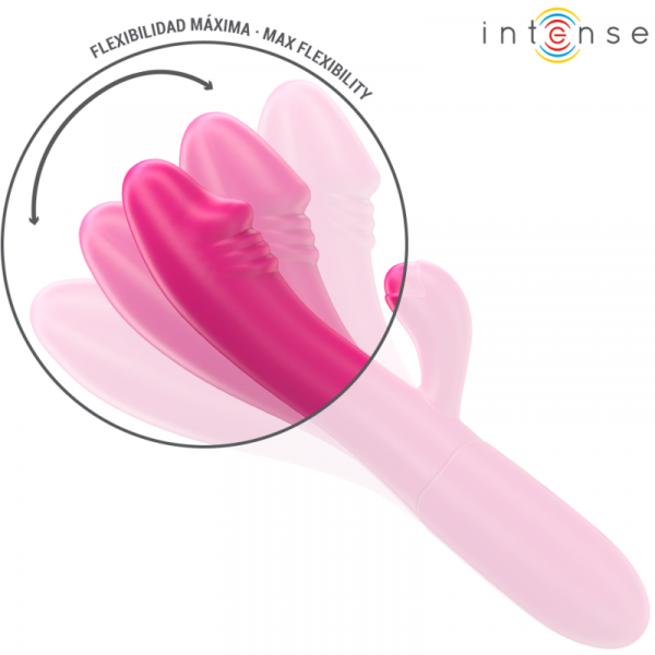 img_195683_9ec2d6258ab8211492619a3b3eb6e2d0_1.png INTENSE - IVY VIBRADOR FLEXIBLE 10 VIBRACIONES CON LENGUA ESTIMULADORA ROSA