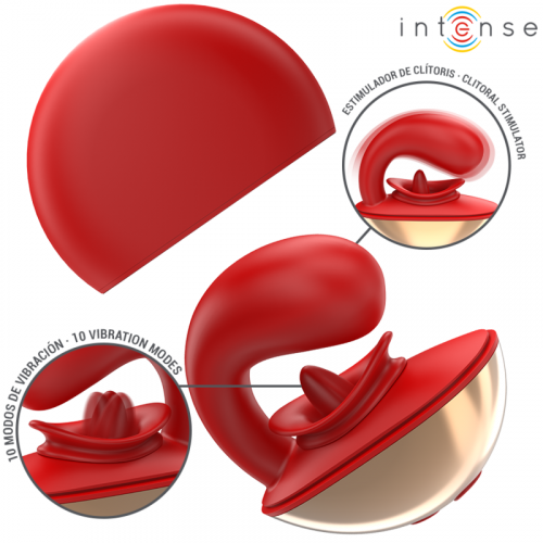 img_195687_6e747cde8eefa2664e91ba82c715379b_1.png INTENSE - MARIAH VIBRADOR  ESTIMULADOR EN FORMA DE U 10 VIBRACIONES ROJO
