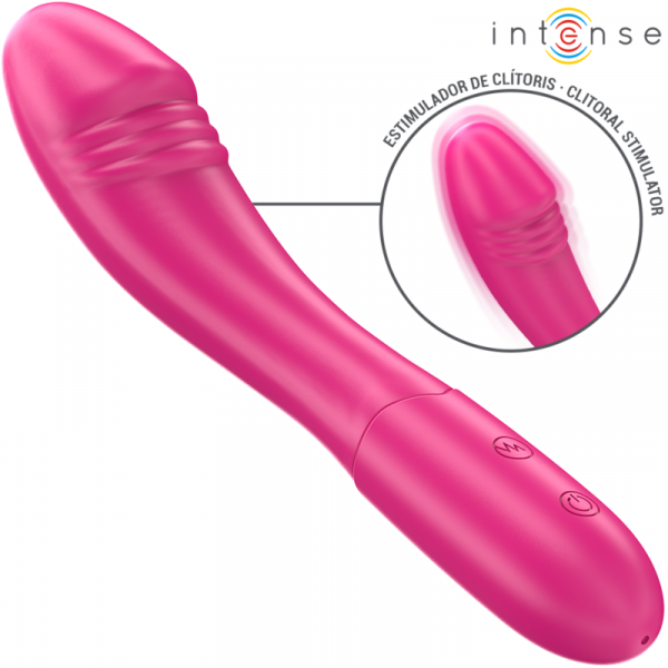 img_195706_b4214b52ef7e2d3041e6bc62ba4ddf09_1.png INTENSE - BELINDA VIBRADOR 19 CM FLEXIBLE 10 VIBRACIONES ROSA