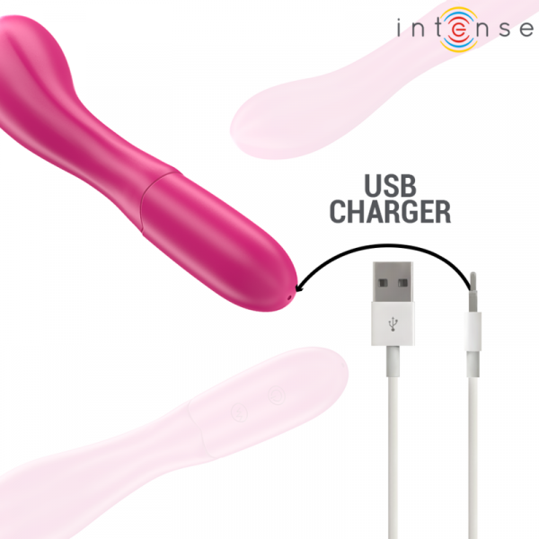 img_195711_e10b106c504bf6370e09d6940b765883_1.png INTENSE - LISETTE VIBRADOR 19 CM FLEXIBLE 10 VIBRACIONES ROSA