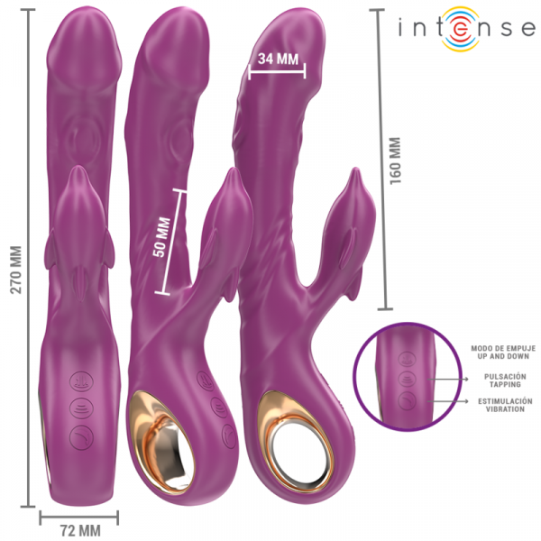 img_195728_89261cac1da8c51e4b624341f533adf0_1.png INTENSE - HALLE VIBRADOR MULTIFUNCIÓN CON LENGUA ESTIMULADORA EN FORMA DE DELFÍN MORADO
