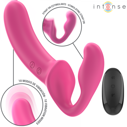 img_196208_e113b389d52351757fd6d2fca5c57293_1.png INTENSE - AMY VIBRADOR DOBLE 20 CM ROSA CONTROL REMOTO