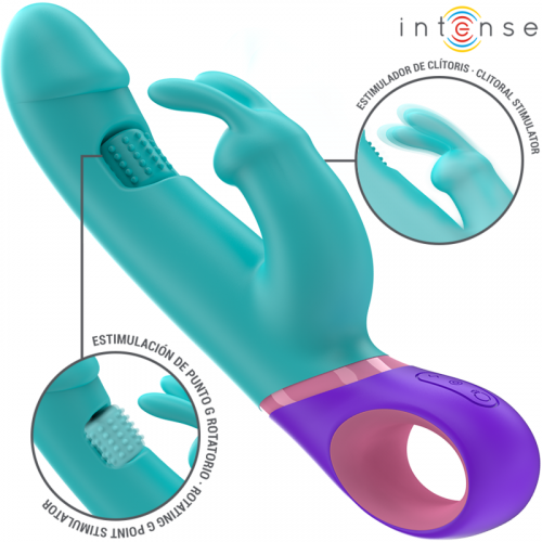 img_196223_842cd2d374d80f66b5373c6864202e64_1.png INTENSE - MÓNICA VIBRADOR RABBIT CON ESTIMULADOR ROTATORIO DEL PUNTO G AZUL