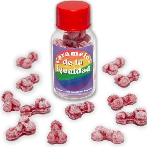 img_196607_a8ec0a86701e6f9a71d9a6bde95bf1e1_1.jpg DIABLO PICANTE - 12 CARAMELOS DE LA IGUALDAD FORMA PENE FRESA/CEREZA