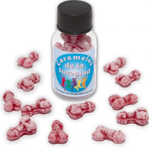 img_196610_bc86f307bd038e9dc2846c83cb41988c_1.jpg DIABLO PICANTE - 12 CARAMELOS DE LA JUVENTUD FORMA PENE FRESA/CEREZA