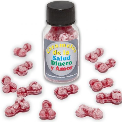 img_196611_a9a42123d8cd90bdaa986e4153f99b8f_1.jpg DIABLO PICANTE - 12 CARAMELOS DE LA SALUD-DINERO-AMOR FORMA PENE FRESA/CEREZA