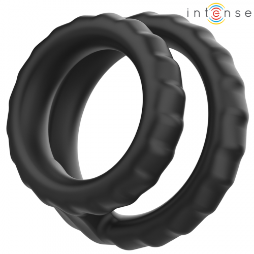 img_196854_2e404d23bf60e98fa6a4ee629332fe0e_1.png INTENSE - DEWEY ANILLO DOBLE PARA PENE SILICONA NEGRO MODELO 2
