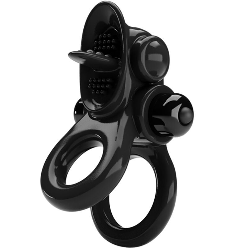 img_197139_ede638708a18a6ffde79316133c01037_1.jpg PRETTY LOVE - PASSIONATE RING DOBLE ANILLO VIBRADOR + ESTIMULADOR CLÍTORIS NEGRO