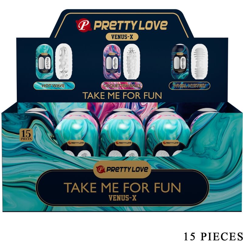 img_197485_39c39fd06974ae82c8b8908ee1082cfe_1.jpg PRETTY LOVE - VENUS X 15 MASTURBADORES MASCULINOS SILICONA BLANCO