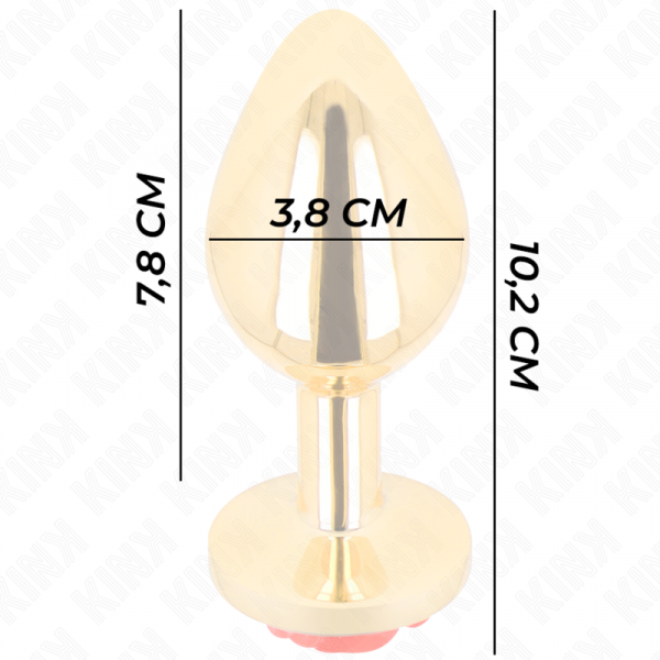 img_199034_bc44018b7444410cb3a79bec4f3111b9_1.png KINK - PLUG ANAL DORADO ROSA ROJA TALLA L