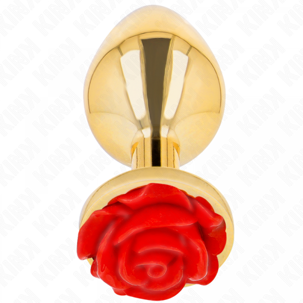 img_199035_73479f5dfb07b0004e3fcdd3ca96f352_1.png KINK - PLUG ANAL DORADO ROSA ROJA TALLA L