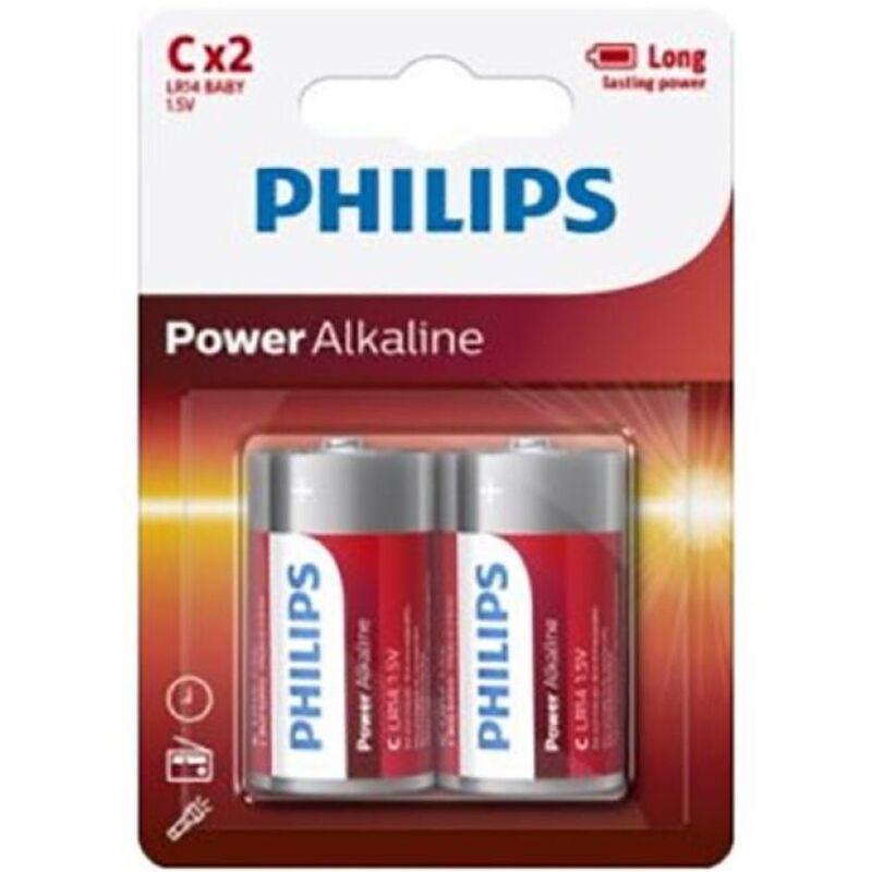 img_199076_922833139163301f0508c7c2c49e4b2e_1.jpg PHILIPS - POWER ALKALINE PILA C LR14 BLISTER*2