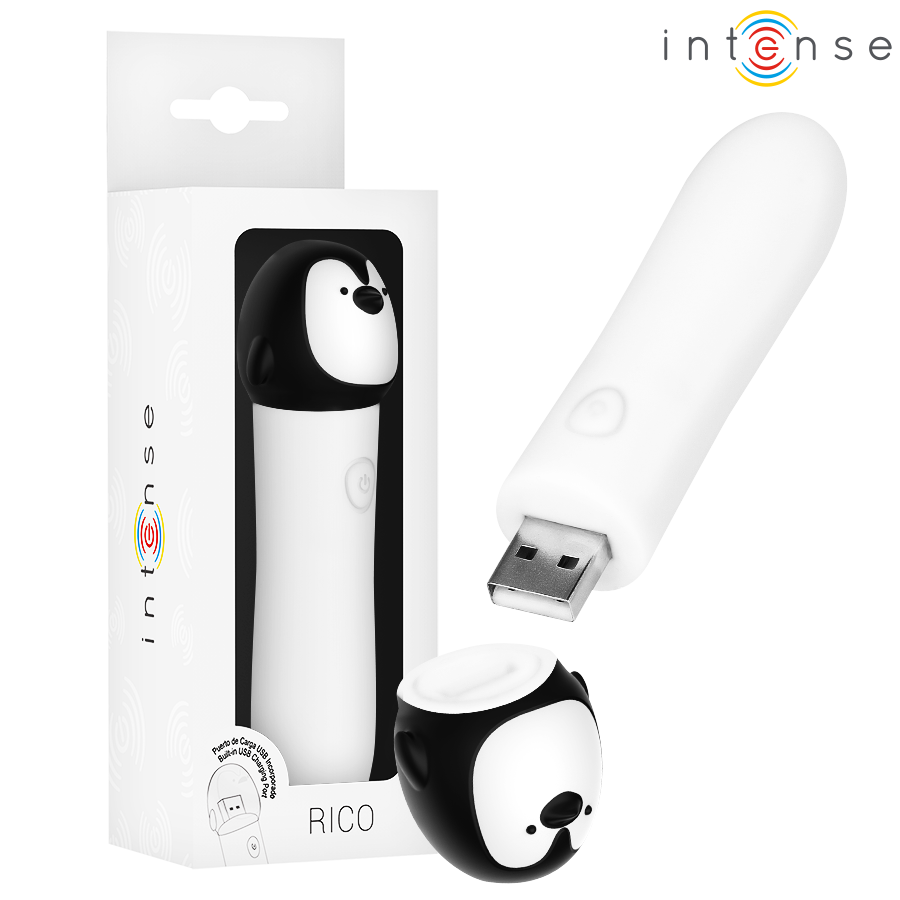 img_202510_be2639b54b2c14fc4b65fee5972030f9_1.png INTENSE - RICO BALA VIBRADORA PINGÜINO RECARGABLE USB 10 X 2.2 CM
