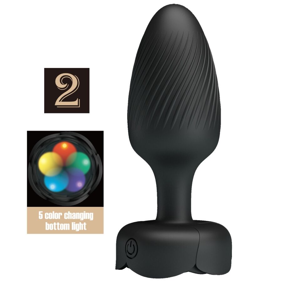 img_202899_1e1537075716ee200d519639e111467f_1.jpg PRETTY LOVE - VARIAN PLUG ANAL CON LUZ LED 10.8 CM