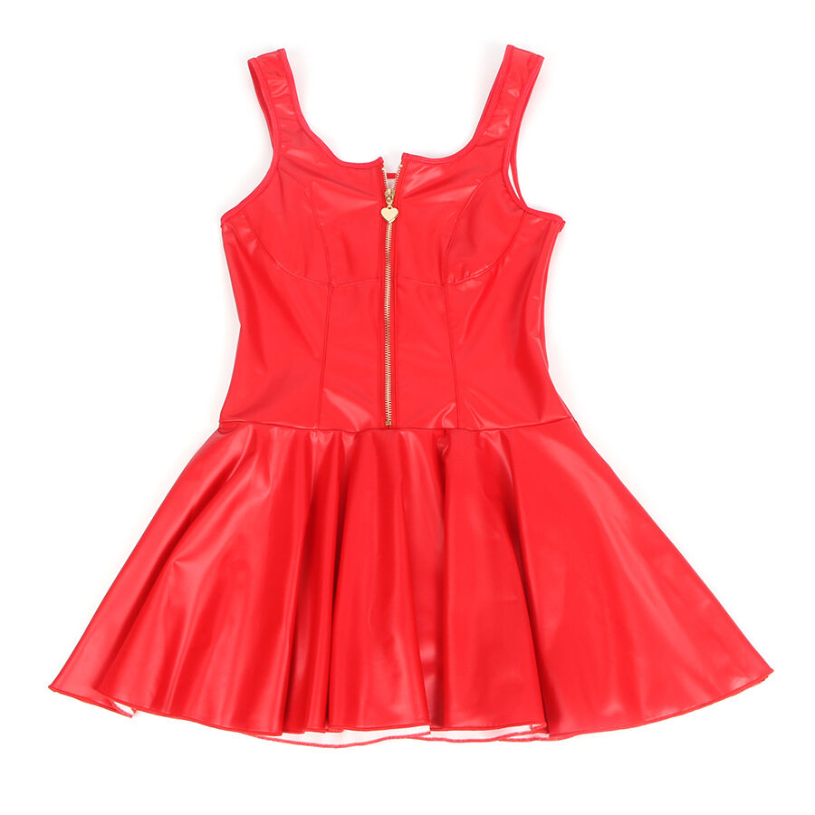 img_203618_712911ea5e7c2c951ac62bbd666430bb_1.jpg SUBBLIME - 957681 VESTIDO DE CUERO CON CREMALLERA DE CORAZÓN ROJO S/M