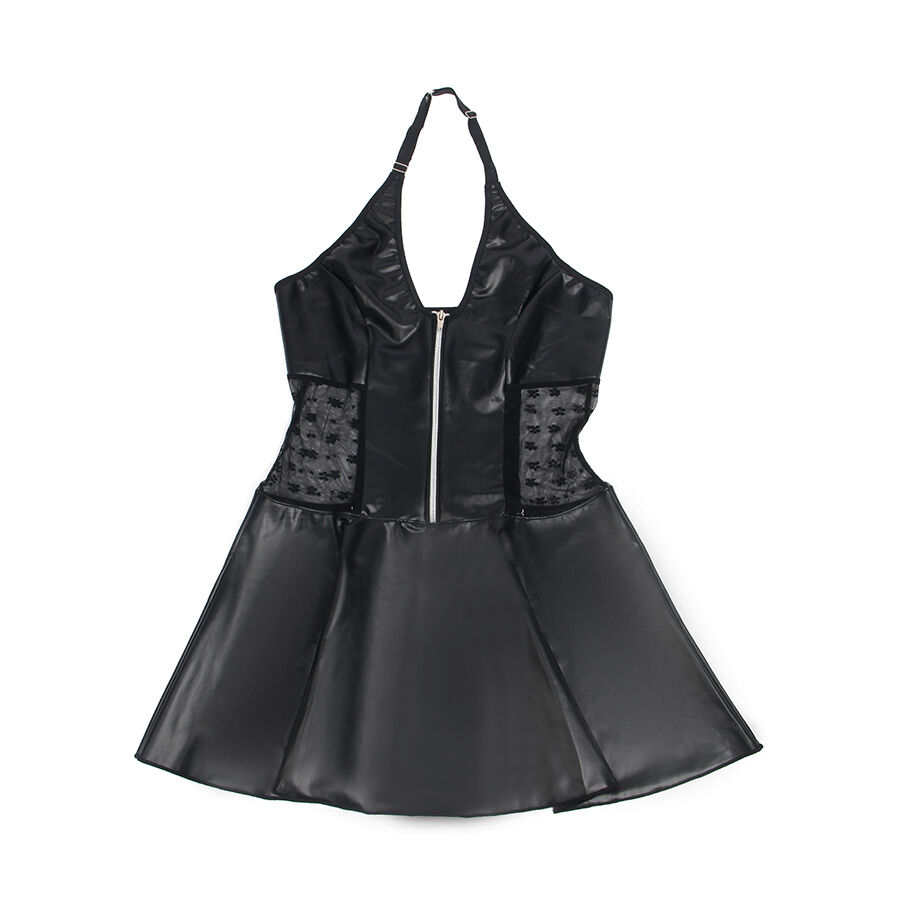 img_203711_bcedbdb7602a90c20e1af7d70ae29c08_1.jpg SUBBLIME - 957704 VESTIDO DE CUERO CON CREMALLERA Y ENCAJE NEGRO S/M