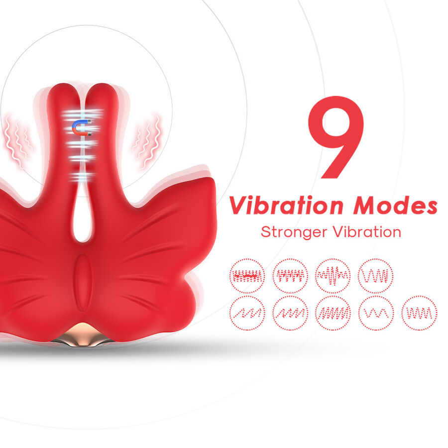 img_205131_6b61096b82b3fe7b0c43ad53aeafe461_1.jpg ARMONY - MAGNETIC NIPPLE CLAMPS WITH VIBRATION BUTTERFLY SHAPE RED