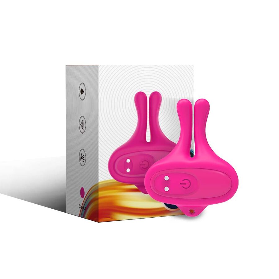 img_205133_f3bd0e0b76ae78a75282bca053fef1aa_1.jpg ARMONY - RABBIT SHAPE VIBRATION MAGNETIC NIPPLE CLAMPS PINK