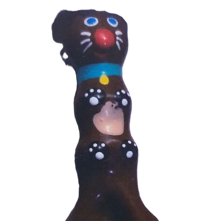 img_205857_2aec8f88b80898720c61f72646b8e3a9_1.jpg CONDOMERIE - PRESERVATIVO DECORATIVO PINTADO A MANO PERRO SALCHICHA MARRÓN XL