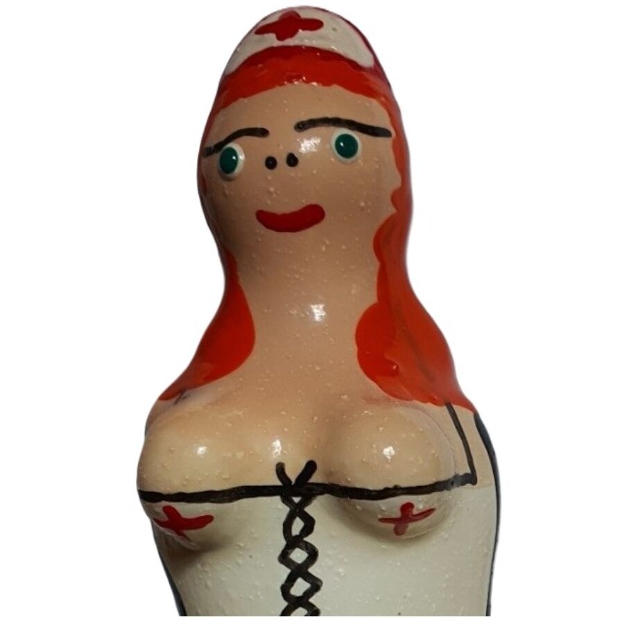 img_206056_344a2b061bae03cbfe895edf67733a79_1.jpg CONDOMERIE - PRESERVATIVO DECORATIVO PINTADO A MANO ENFERMERA PELIRROJA