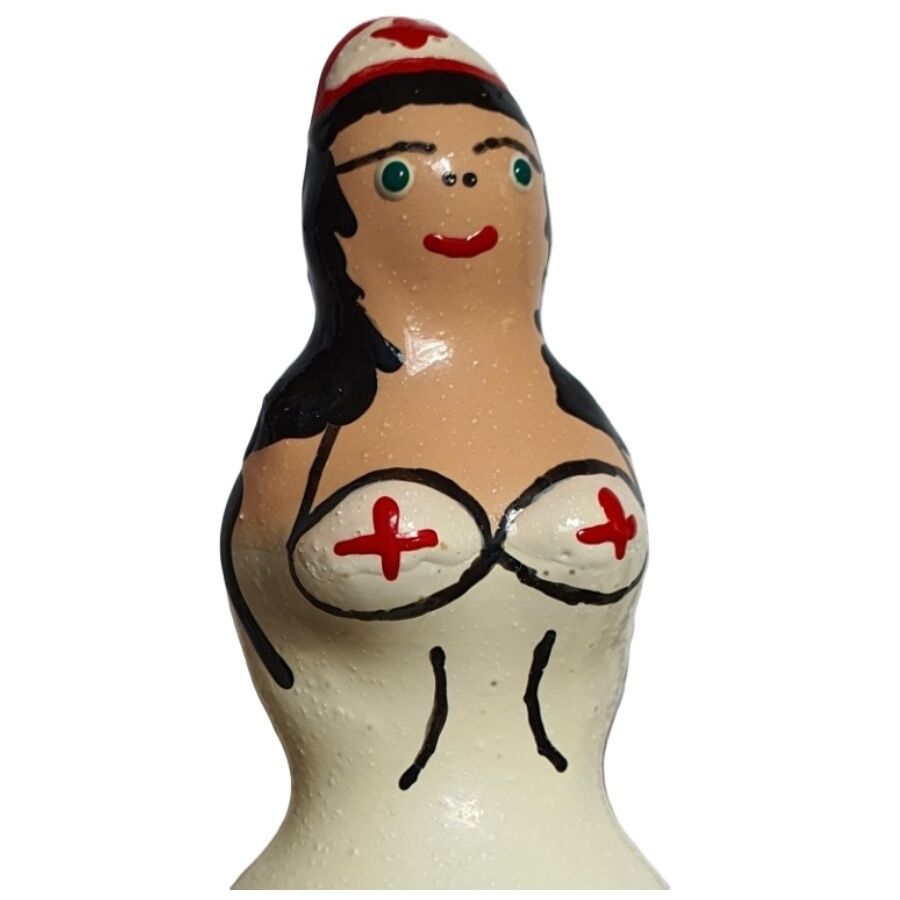 img_206062_a443799d1a7c062c3972f45b3a540371_1.jpg CONDOMERIE - PRESERVATIVO DECORATIVO PINTADO A MANO ENFERMERA NEGRA